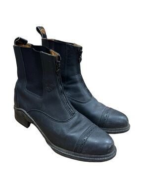 ARIAT WOMEN'S DEVON ZIP PADDOCK RIDING BOOTS ROUND TOE Size 7.5
